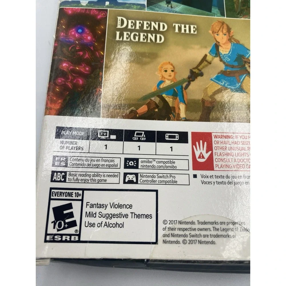 Legend Of Zelda Breath Of The Wild Switch Game, Explorers Guide, & Sleeve No Map